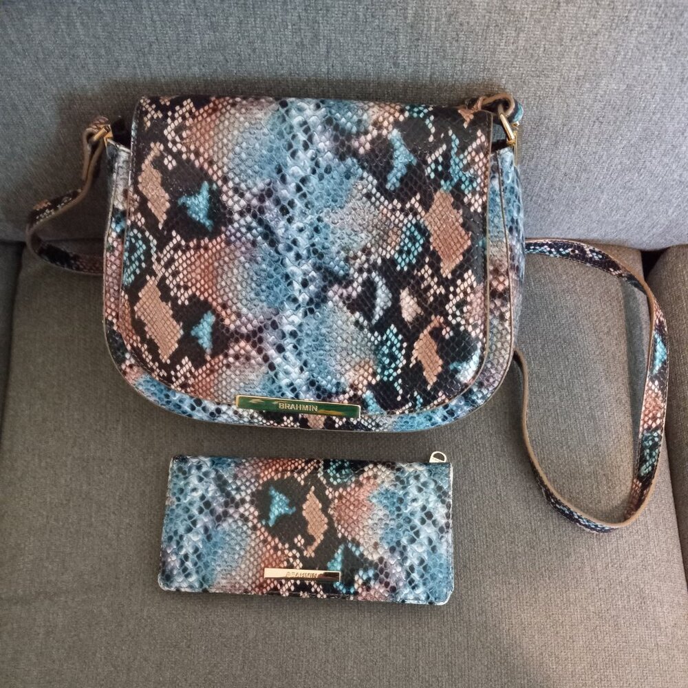 Brahmin Small Nadine and Wallet Set